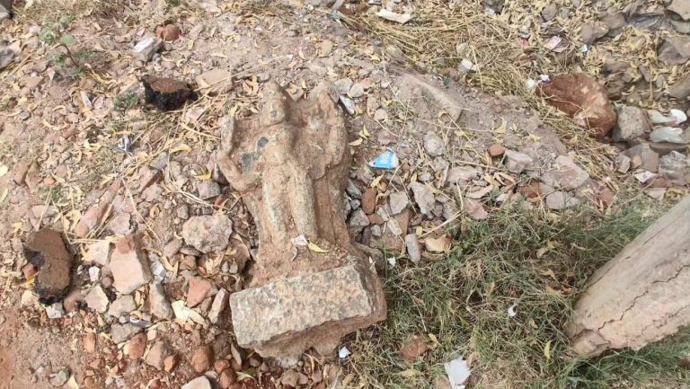 கேட்பாரற்றிருந்த அம்மன் சிலை! தொல்லியல் துறை ஆய்வு!!