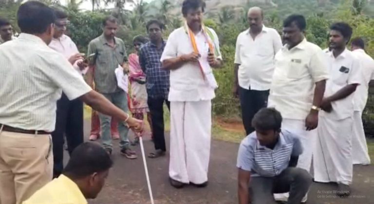 சாலை உறுதித்தன்மை – காங் எம்.பி. செல்லக்குமார் ஆய்வு