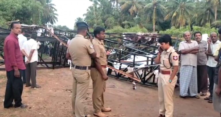 கோவையில் பேனர் கட்டும்போது சோகம்